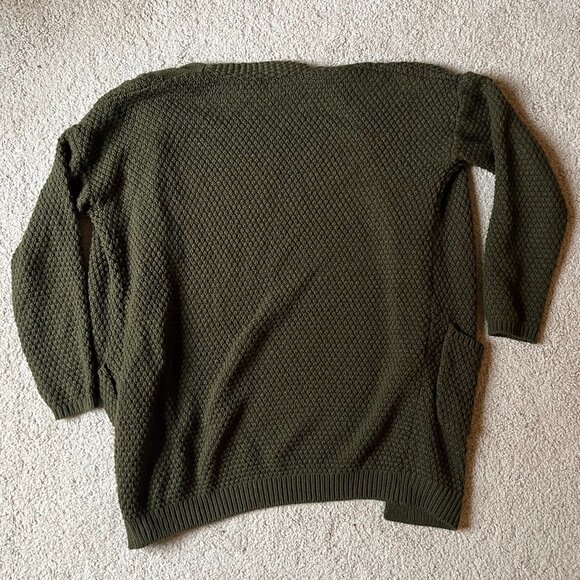 AAMILIFE *Cozy* Olive Green Cardigan | Chunky Knit | Open Front | Size XS | GUC - Picture 5 of 12